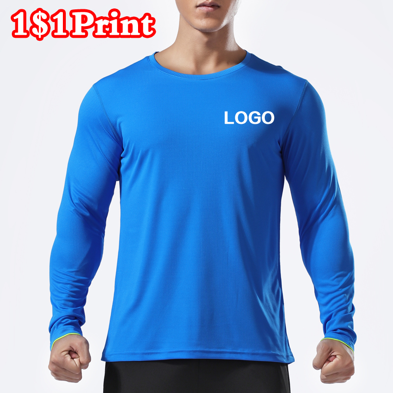 Embroidery Men Shirt - เสื้อยืดแขนยาวแห้งเร็วสำหรับกีฬา พร้อมโลโก้แบบกำหนดเอง พิมพ์ลายสำหรับทีมชายและหญิง ระบายอากาศได้ดี พร้อมงานปัก