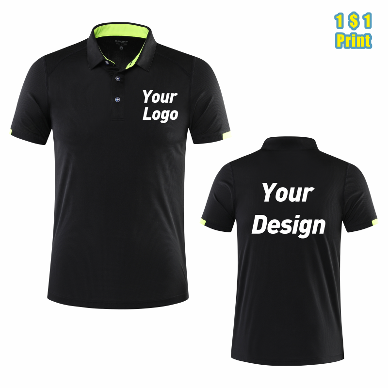 Embroidery Men Shirt - Quick-Drying Breathableกีฬาเสื้อโปโลโลโก้ที่กําหนดเองพิมพ์เย็บปักถักร้อยออกแบบบริษัทแบรนด์แฟชั่น 8 สีเสื้อS-6xl 2025