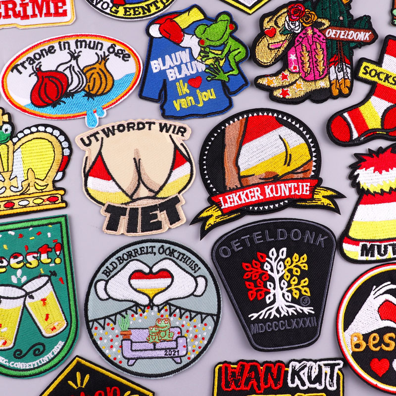 Embroidery Design 3D - 2025 ออกแบบใหม่เนเธอร์แลนด์ Oeteldonk สัญลักษณ์เย็บปักถักร้อยแพทช์สําหรับเสื้อผ้าเนเธอร์แลนด์ Carnival เหล็กบนแพทช์สําหรับเสื้อผ้า