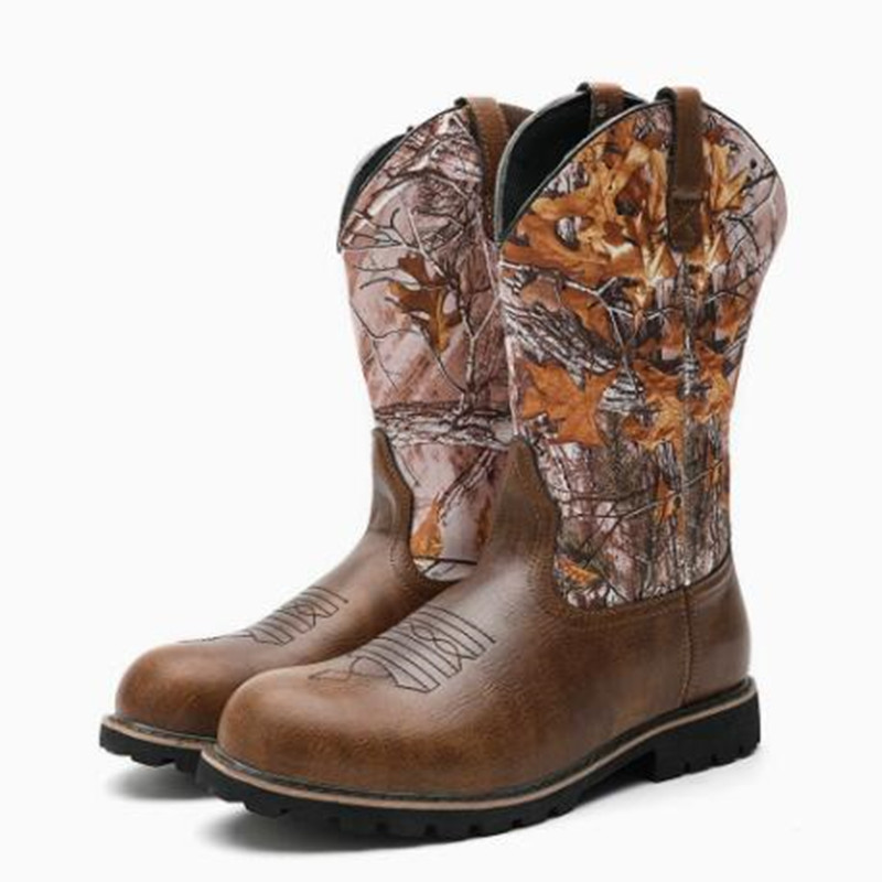 ขนาดใหญ่ 48 รองเท้าบูทผู้ชายคล - Embroidery On Leather บทวิจารณ์และราคา