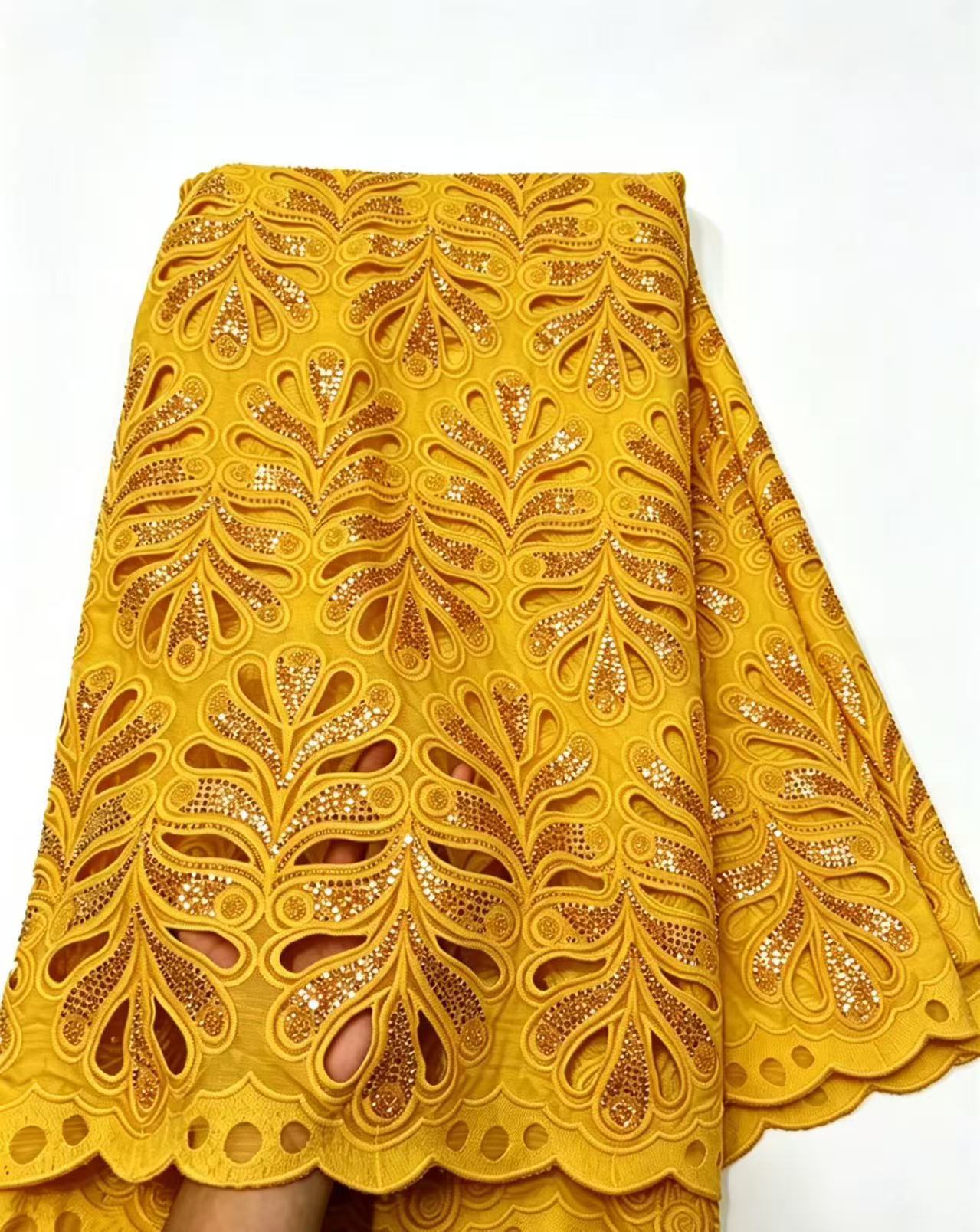 ผ้าลูกไม้ปักลายกิปัวร์ไนจีเรีย - Embroidery Gradient บทวิจารณ์และราคา