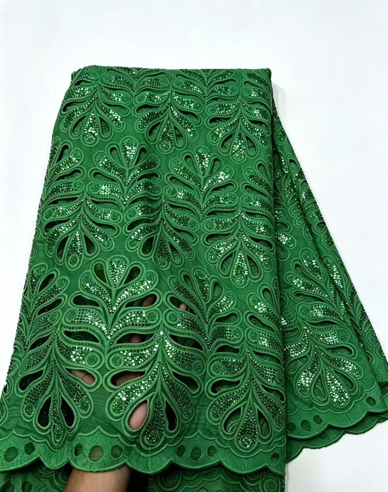 ผ้าลูกไม้ปักลายกิปัวร์ไนจีเรีย - Embroidery Gradient บทวิจารณ์และราคา