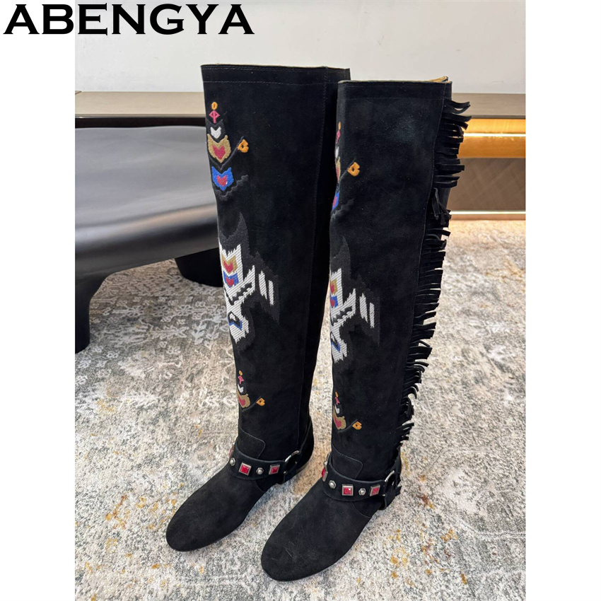 ABENGYA 2026ฤดูหนาวใหม่เข่ารอง - Embroidery On Leather บทวิจารณ์และราคา