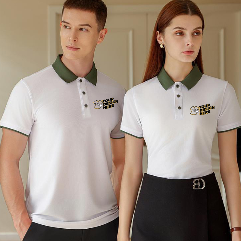 เสื้อโปโลบล็อคสี - พิมพ์โลโก้ฟ - Embroidery Men Shirt บทวิจารณ์และราคา