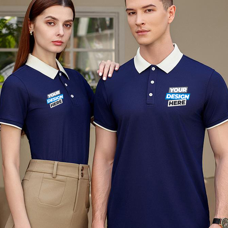 เสื้อโปโลบล็อคสี - พิมพ์โลโก้ฟ - Embroidery Men Shirt บทวิจารณ์และราคา