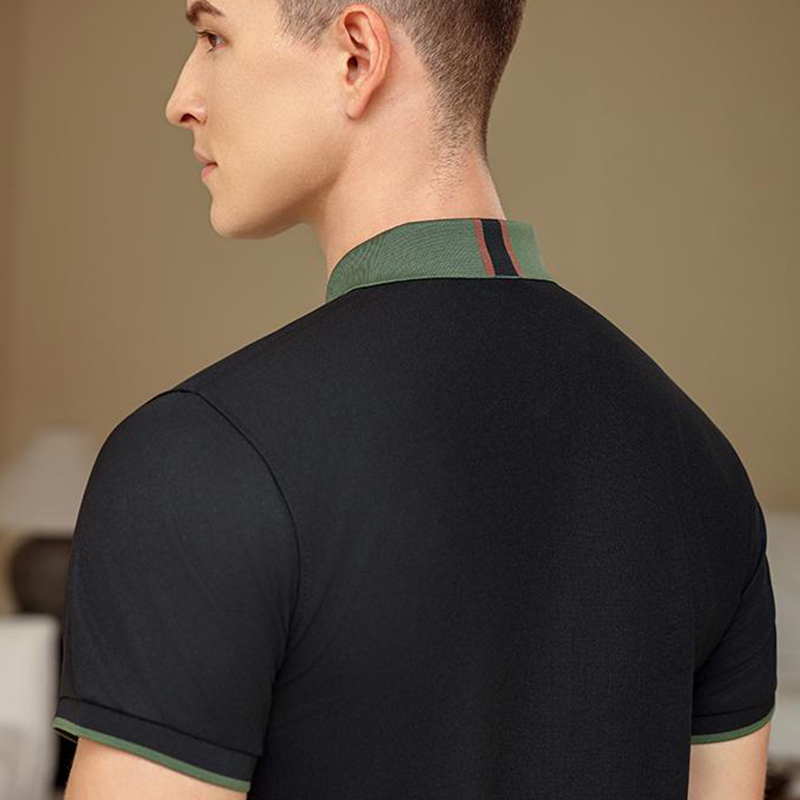 เสื้อโปโลบล็อคสี - พิมพ์โลโก้ฟ - Embroidery Men Shirt บทวิจารณ์และราคา