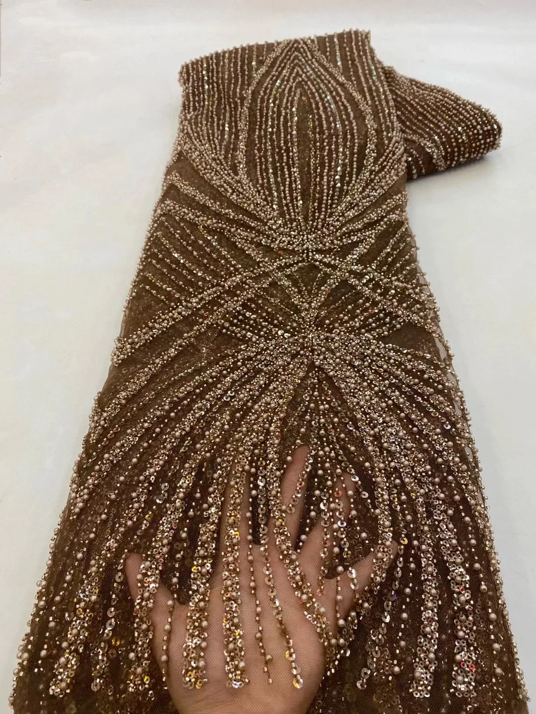 ผ้าลูกไม้ปักเลื่อมคุณภาพสูงแบบ - Embroidery Gradient บทวิจารณ์และราคา