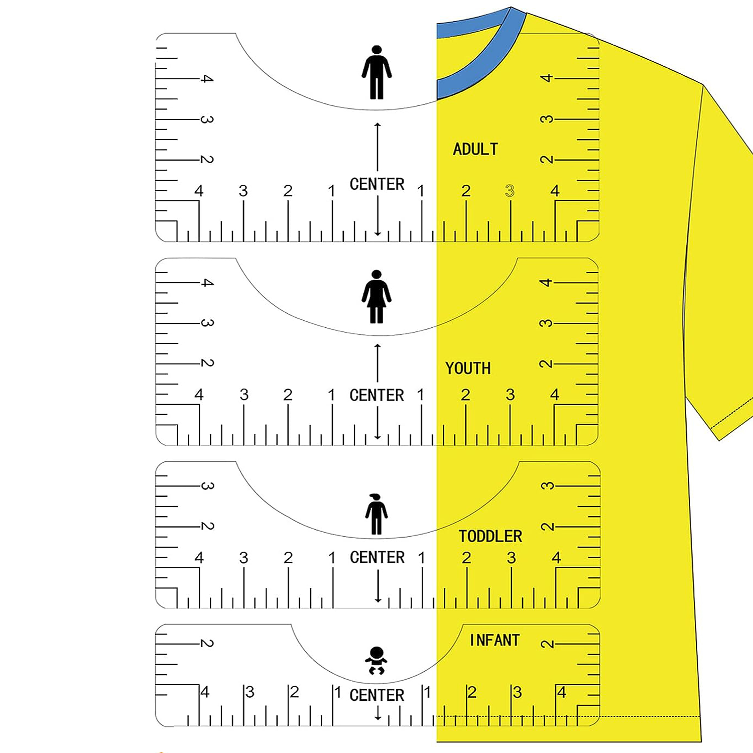 โปร่งใส 4 ชิ้นเสื้อยืดไม้บรรทั - Embroidery Hub บทวิจารณ์และราคา