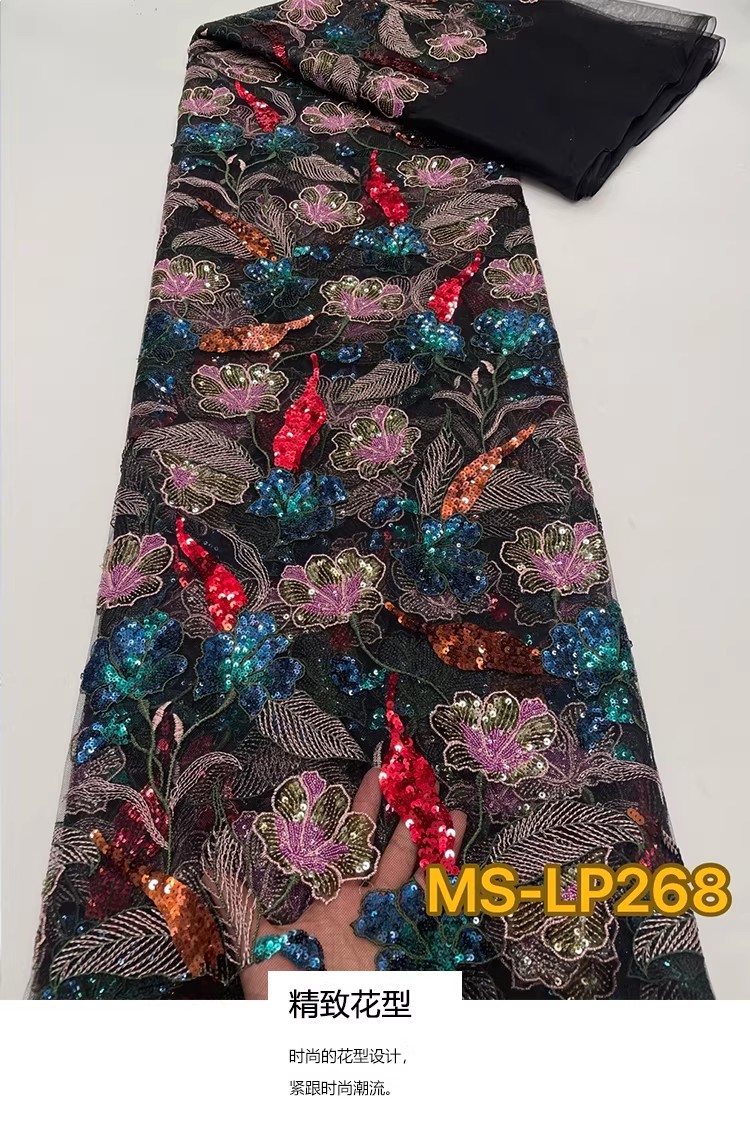 ผ้าตาข่ายเนื้อนุ่มแบบใหม่ 1 หล - Embroidery Gradient บทวิจารณ์และราคา