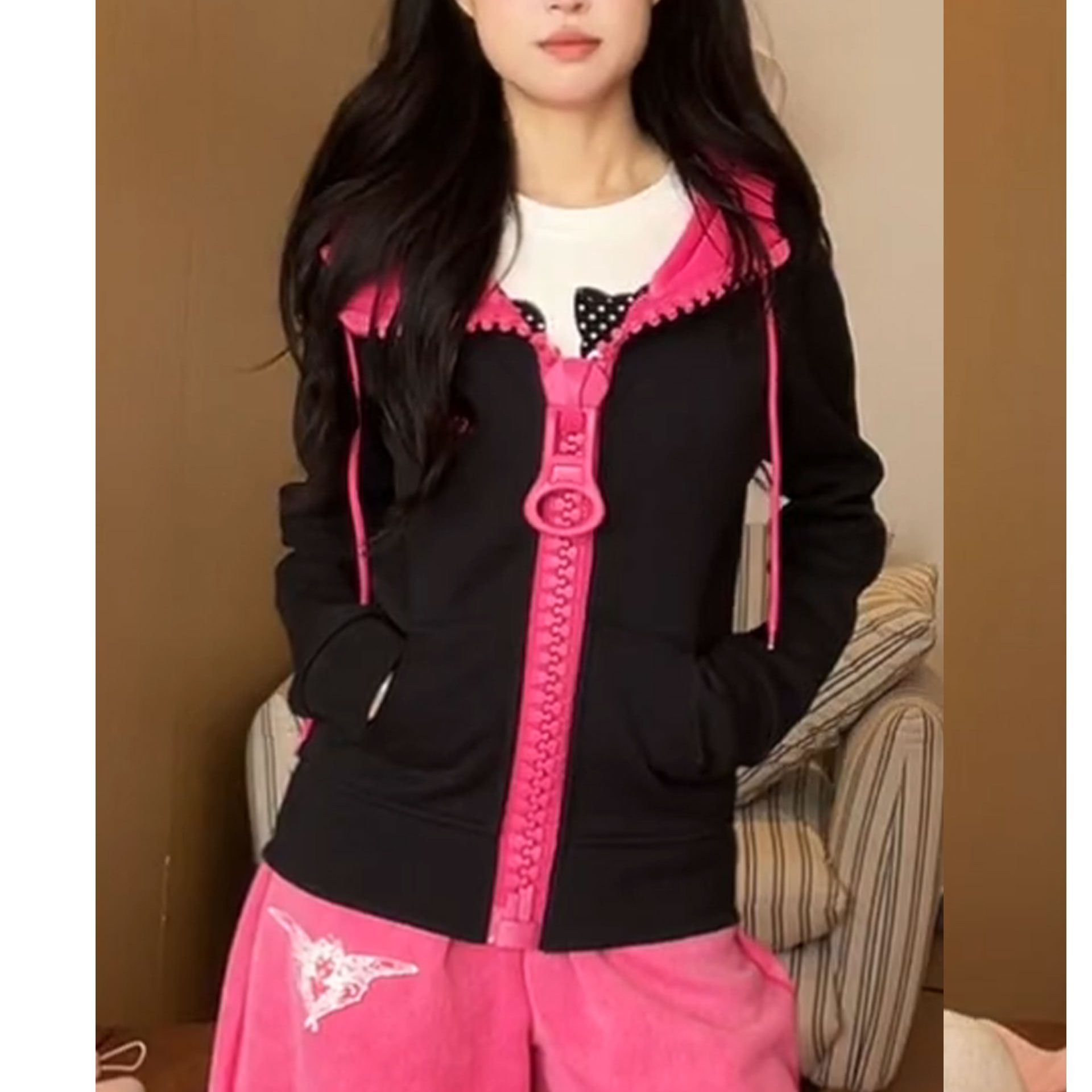 เสื้อแจ็คเก็ตสั้นสไตล์ Y2k สำห - Embroidery Design 3D บทวิจารณ์และราคา