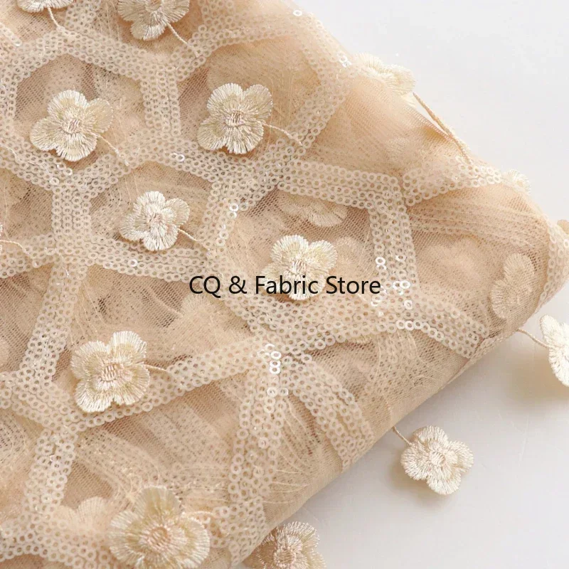 ผ้าตาข่ายปักลายดอกไม้เล็กๆ แบบ - Embroidery Design 3D บทวิจารณ์และราคา