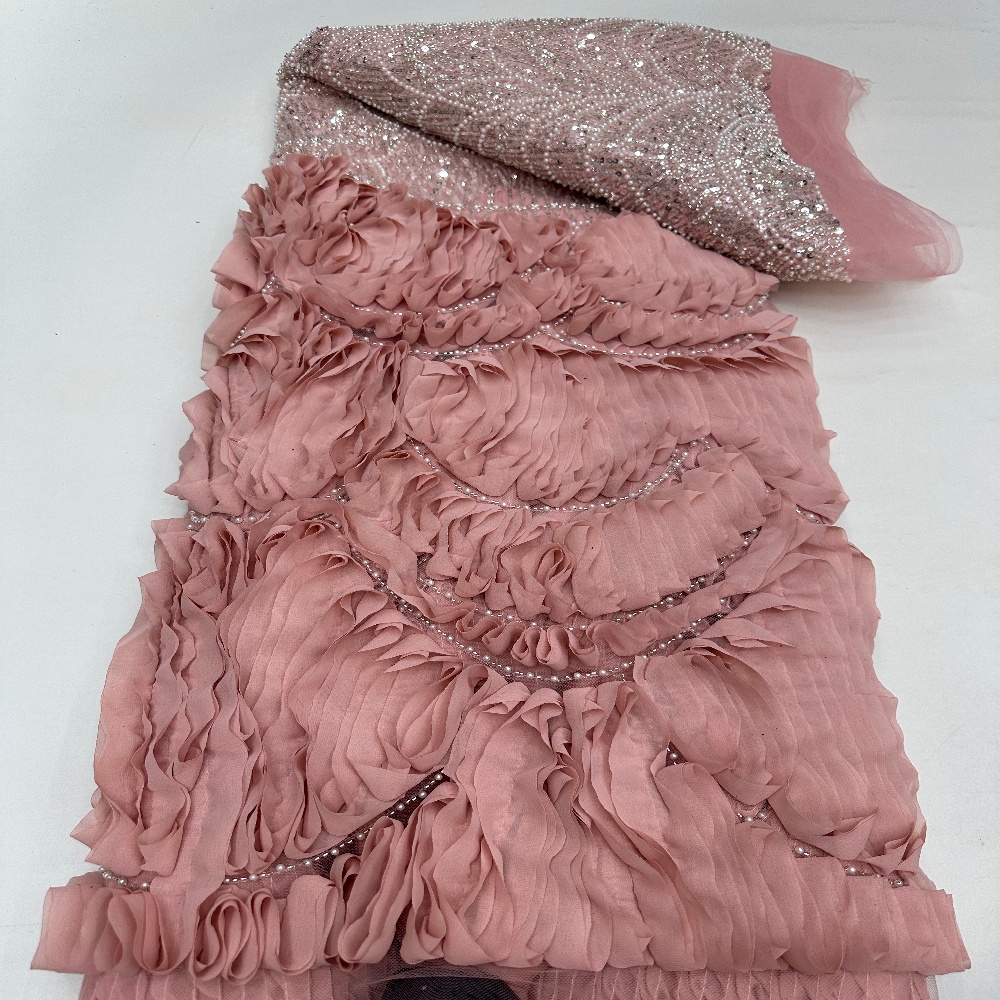 ผ้าลูกไม้ปักเลื่อมแอฟริกันสุดห - Embroidery Gradient บทวิจารณ์และราคา