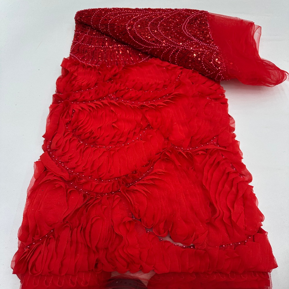 ผ้าลูกไม้ปักเลื่อมแอฟริกันสุดห - Embroidery Gradient บทวิจารณ์และราคา